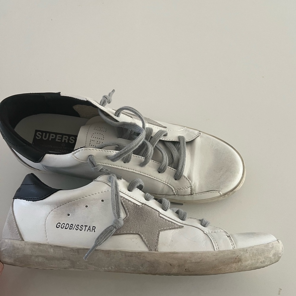 Golden Goose Superstar Distressed Leather Low Top Sneaker Sz 44 Sz 11